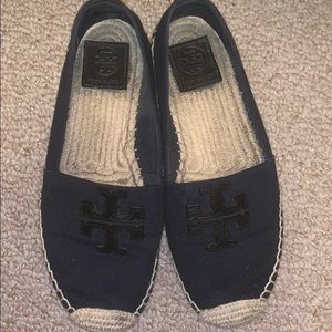 Navy blue tory burch shoes